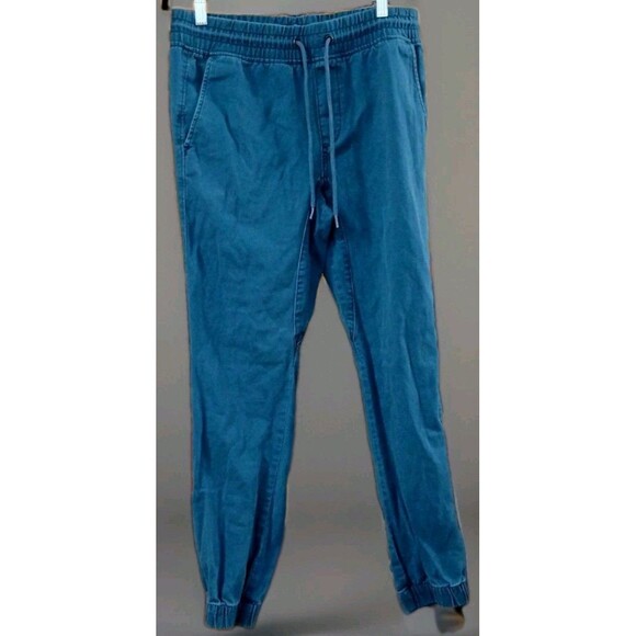 Aeropostale Jogger Pants Small Blue Washed Pull On Cotton Streetwear Tapered EUC - Picture 1 of 9
